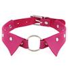 O-ring PU Leather Choker, Shirt Collar Style Punk Statement Clavicle Neck Chain