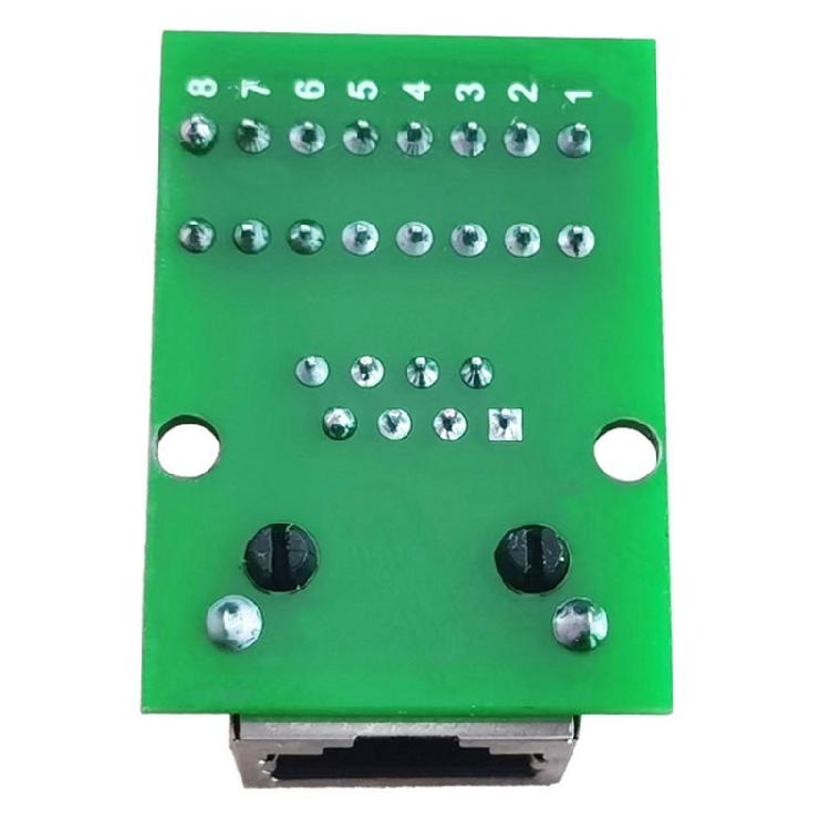 Industrieller RJ45 8-Pin Klemmenblock-Adapter DIN-Schienenmontage Netzwerk-Interface-Platine Mit Werkzeuglosem Verbindungsdesign