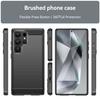 For Samsung Galaxy S25 Ultra Case Carbon Fiber Texture TPU Brushed Phone Cover