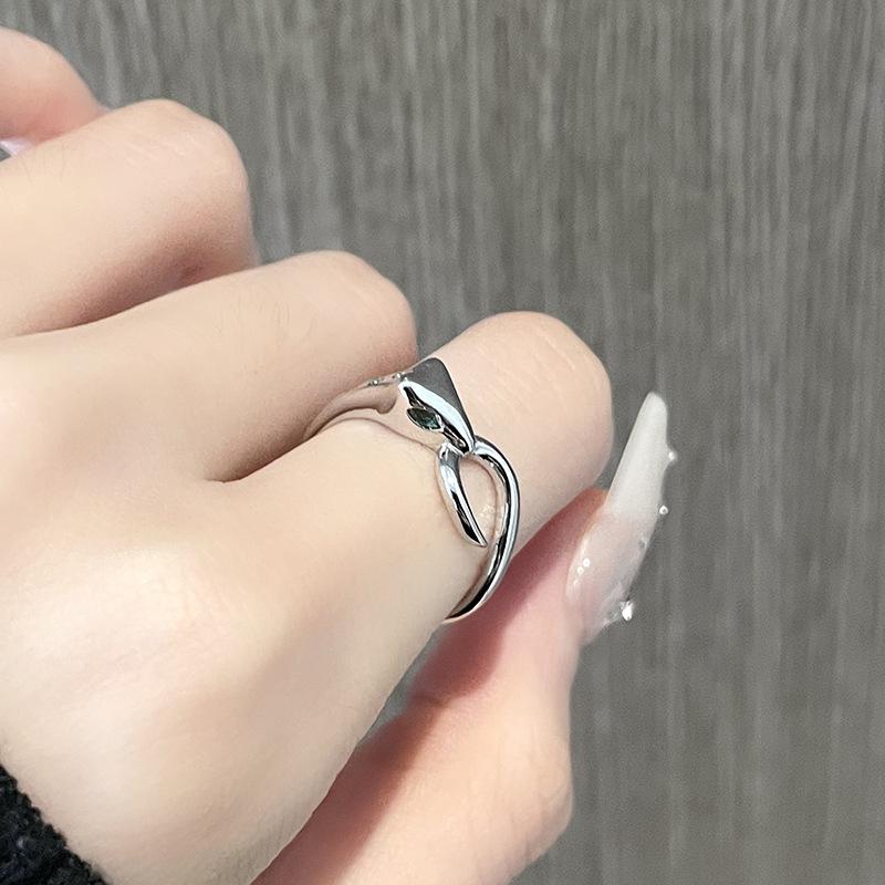 Niche Design, High-End Sense Of Love, Zircon Combination, Stacked Open Ring, Cold Wind Index Finger Ring, Personalized Woman