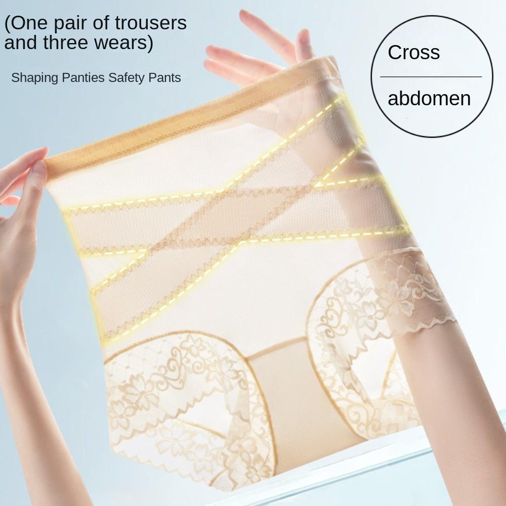 Belly Contracting Thin Lace Panties Shapewear Slimming Shapers Elastic Postpartum Body Shaper  Lady