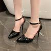 2025 New Women's Fashion Slim Heel Shoes Spring New Pointed Head Shallow Mouth Word with Anti-slip Wear-resistant High Heels