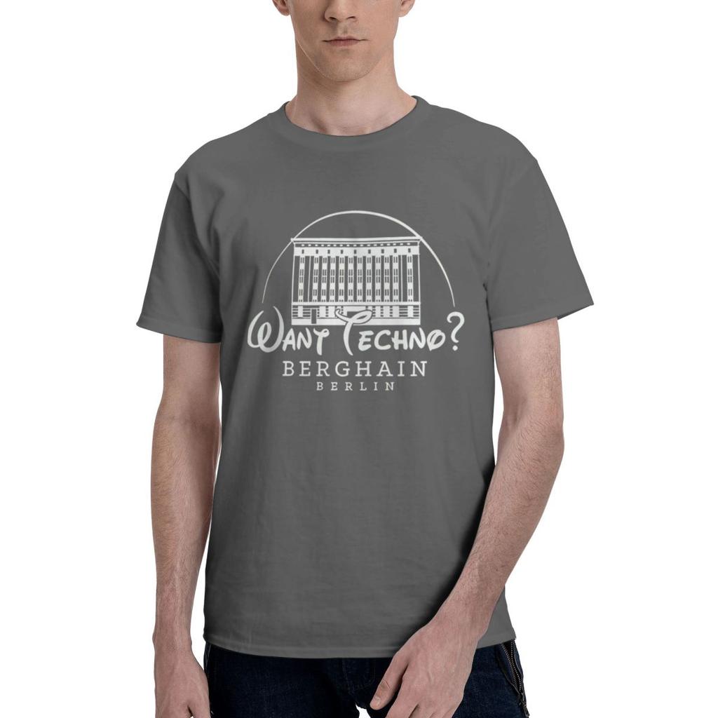 Techno Berghain Berlin 100% Baumwolle Lässig Atmungsaktiv Bequem T-Shirt Lustige Ugus T-Shirts Herren Geschenke