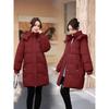 Winter Plus Size Coat Female Long Parkas Hooded Medium Long  Loose Thick Warm Long Sleeve Overcoats Lady Jackets