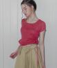 Teuwi Lilphin Shirred Square Short Sleeve Knit