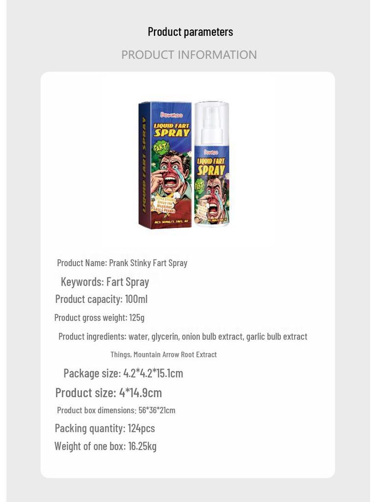 DOWMOO Prank Stinky Fart Spray for April Fool's Day Gag - Portable and Concentrated.