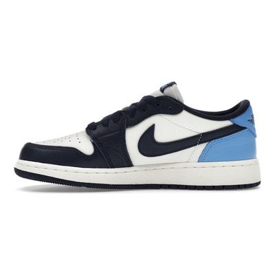 Air 1 Retro Low OG GS Obsidian UNC Sneakers Dziecięce Niebieskie Uniwersytecki-Niebieski Żagiel CZ0858-400
