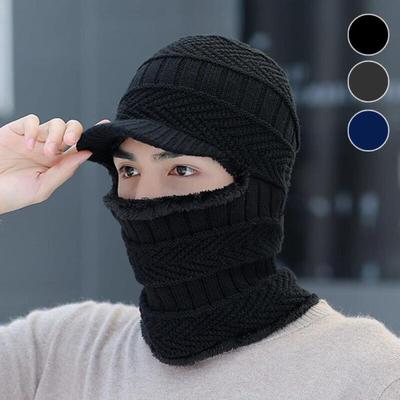 Herren Winter Warmer Fleece Halswärmer Mütze