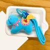 Lightweight Portable Keychain Chinese Characters Embroidery Horse Shape Keychain Good Luck Blessings Car Key Chain Bag Pendant