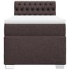 Vidaxl Letto Continentale Con Materasso, Marrone, Tessuto, 100X200 Cm