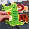 Wooden Animal And Fruit Lacing Board Educational Toy For Toddler Hand Eye Coordination Development