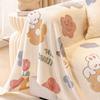 Cute Cartoon Sofa Cover Towel Autumn and Winter Thickening Milk Fiber Anti-Scratching Sofa Cushion All-Inclusive Sofa Cover Dust Cover