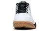 Li Ning Seamless Textile, Synthetic Leather Abrasion Resistant Breathable Low Top Badminton Shoes Unisex White Black AYTT025-1