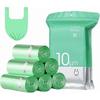 100 Vuilniszakken, 15-20L, Ultra-Bestand, Lekvrij, Met Handvat Groen 45X60cm