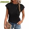 Moda Donna Casual Tinta Unita Stampa Manica Corta Girocollo Camicie & Bluse Design Internazionale