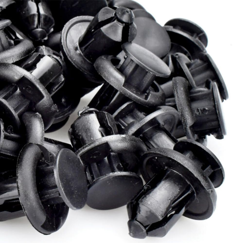 

YFFSFDC Car Rivet Retaining Clip Clip Mud Flap Nylon Bumper Fastener for Mazda, Toyota, Suzuki (10mm 50pcs) 10mm 50 pieces чёрный