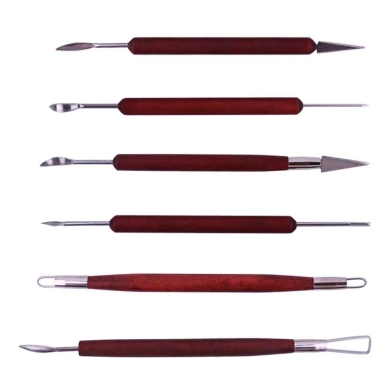 17 Pack Clay Tools Sculpting Pottery Tools Pack Modeling Clay Sculpture Set Double-Sided DIY Wooden Handle Ceramic Tool