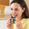 Television Shape Milk Cup 450ml Retro Wine Cups Television Shape Novelty Coffee Mug With Lid And Straw For Home School Dormitory