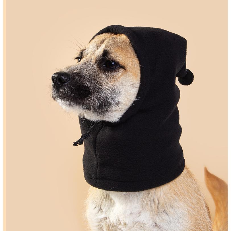 Pet Accessories High End Custom Fashion Puppy Polar Fleece Ear Hat for Dog Cat Beanie Cap Visor Pet Hat Pet Accessories 2023 (Black,M)