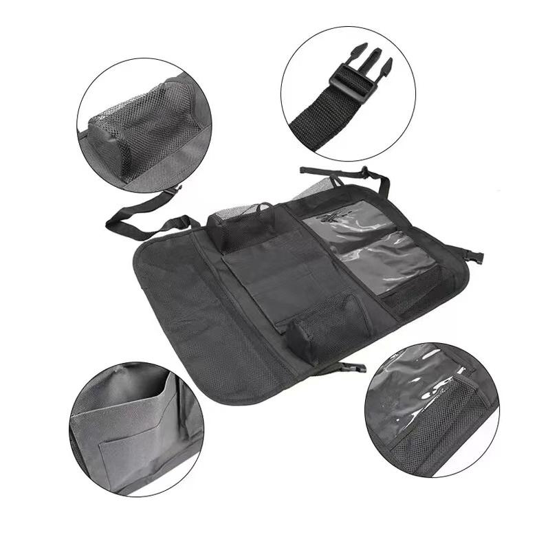 Autositz Aufbewahrungsorganizer Multifunktional Oxford Stoff Auto Rücken Mehrfachtasche Aufbewahrungstasche mit Touchscreen Tablet-Halter