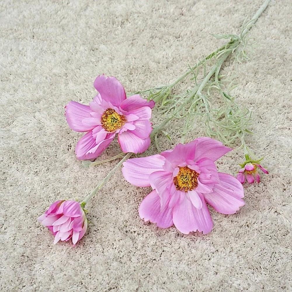 77CM Length Artificial Cosmos Flower Branch Elegant Design Fake Flowers Artificial Gesang Flower Gesang Flower Handmade