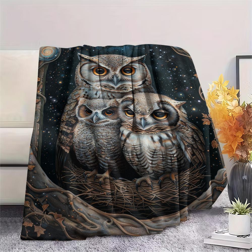 1Pc Cartoon Print Flannel Blanket, High Quality Comfortable for All Seasons, Home Decor, Warmth and Comfort, Perfect for Christmas Birthday Gift