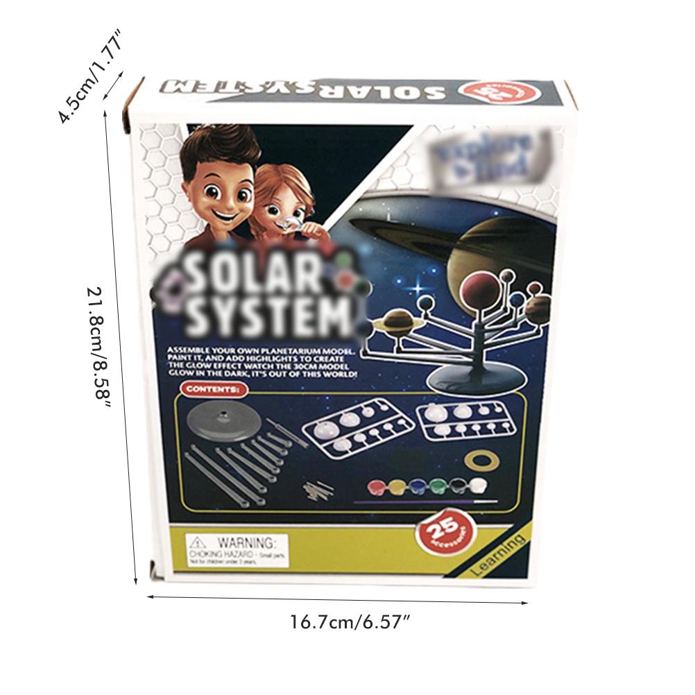 DIY Solar System 9 Major Planets Toy with Paint and Brush Nine Planets Experiment Project Model Kid Learning Education Science Toy