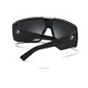 Retro Frame Reflective Coating UV400 Big Wide Leg Sports Sunglasses