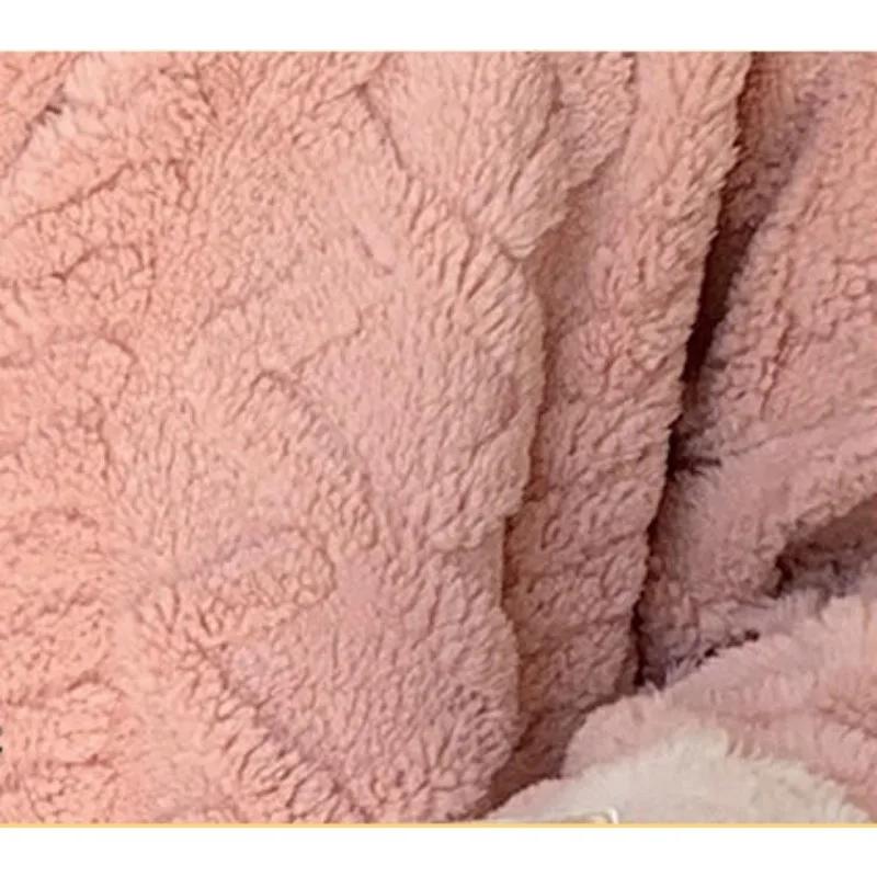 Women's Coral Fleece Pajamas Women's Thickened Plush Home Clothes Set Cute Girls Home Clothes Autumn and Winter Pajamas Set
