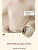 Women's Cashmere Knit Drop Shoulder Sweater - Half-High Collar, Long Sleeve, Warm & Versatile Inner Wear