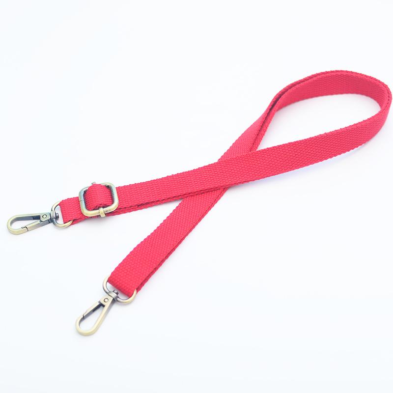 20mm Wide Canvas Bag Accessories Shoulder Strap Thickened Adjustable High Quality Bronze Buckle Shoulder Bag Strap Wholesale