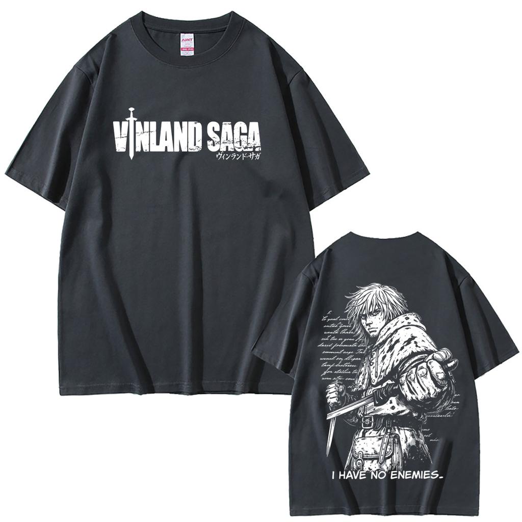Anime Vinland Saga Thorfinn Tshirt Unisex Unisex 90s Vintage Unisexga Oversized Tshirts Male High Quality Cotton Short Sleeve T Shirt