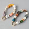New Phone Accessory Wooden Chain Candy Beaded Luxury Phone Case Chains Acrylic Handle Lanyard Cell Mobile Patch Charm Strap