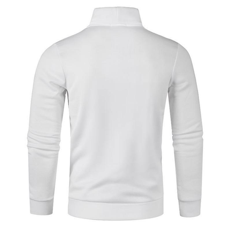 Men's Semi Cardigan Autumn Korean Loose Casual Pullover Jacket Long Sleeved Thin Velvet Sweater