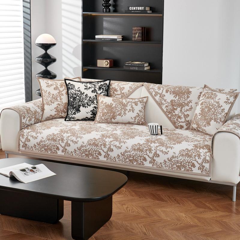 

EIFLOY Modern Black Sofa Cover for Living Room 3 Seater Chenille Couch Slipcover Non-slip Armrest Towel Loveseat L Shape 70x70