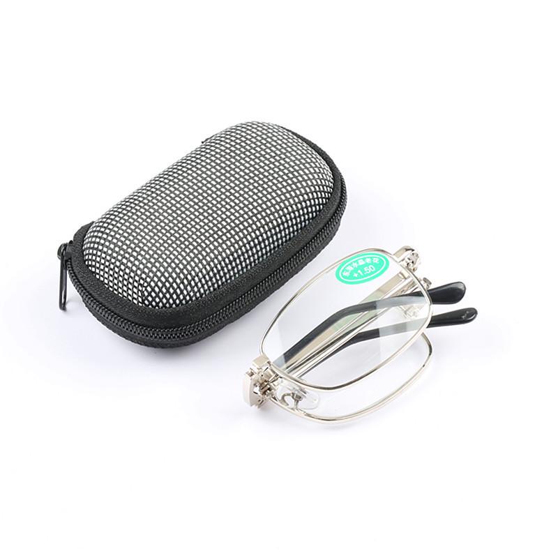 

Unisex Folding Reading Glasses with Crystal Lens & Metal Frame - Model 019 +250