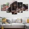 5 Pieces Canvas Wall Arts Anime Poster Painting Carom Picture Print Attack On Titan Wallpaper Home Decor Bedroom Teenager Gift
