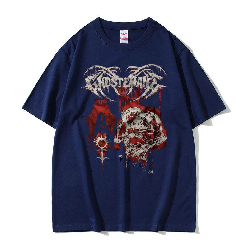 Ghostemane Print T-shirt Short Sleeve Men's Gothic Oversized T Shirt Male Streetwear Men Women Fashion Vintage Metal Rock Tshirt