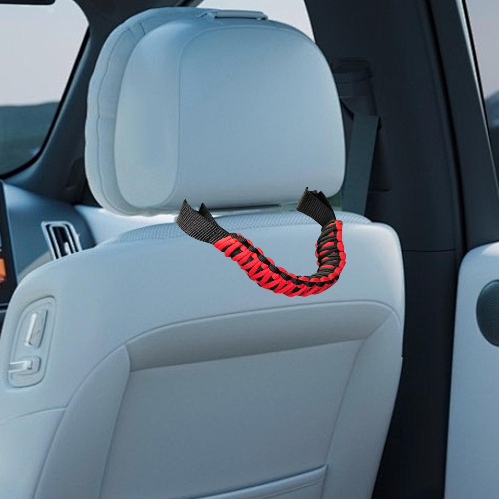 

Car Headrest Grab Handle Easy Use Nylon Material Rear Seat Passenger Armrest Bar Kit for Vehicles красный