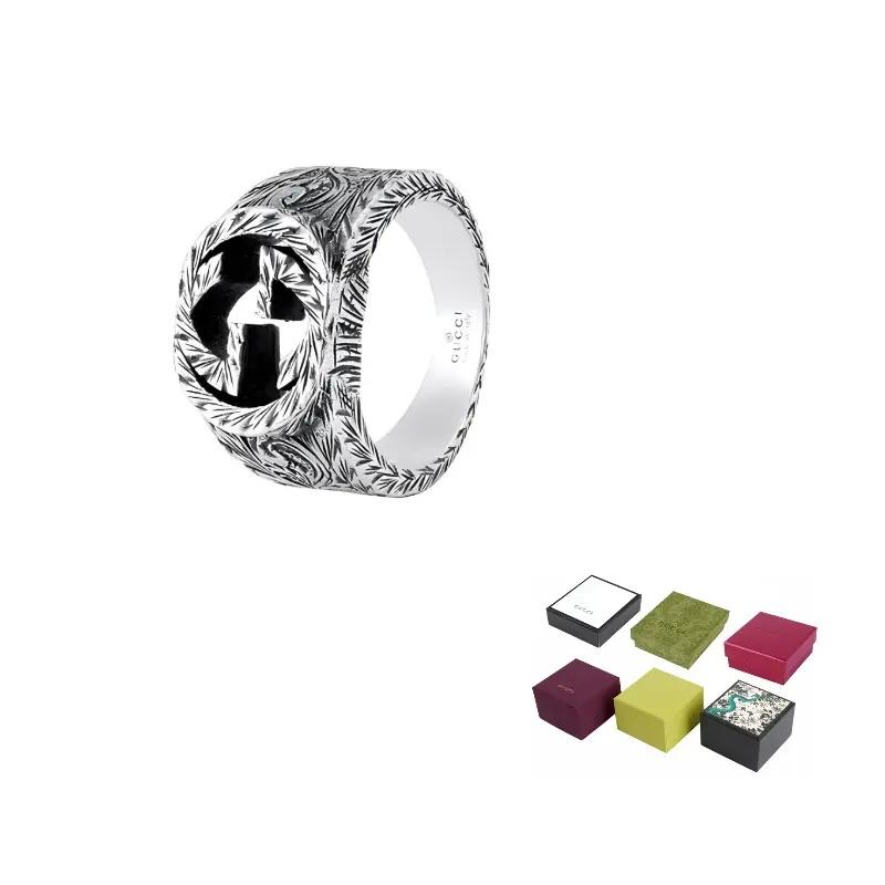 GUCCI 925 Sterling Silver Rings Unisex Silver 455302-J8400-0811