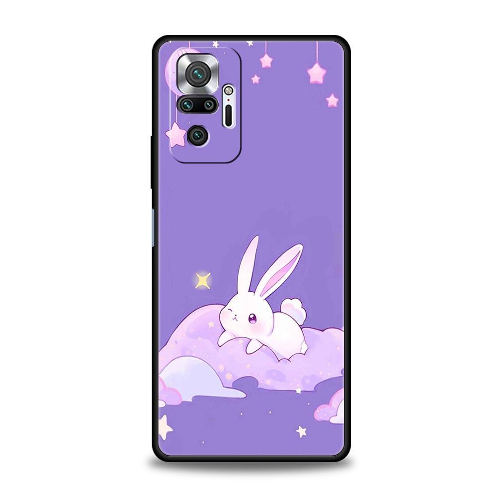 Phone Case For Xiaomi Redmi Note 14 13 12 5G 9S 9 10 11 Pro Plus 4G 9T 14C 13C 12C 10C 9C 9A Soft Cover Cute Colorful Rabbit