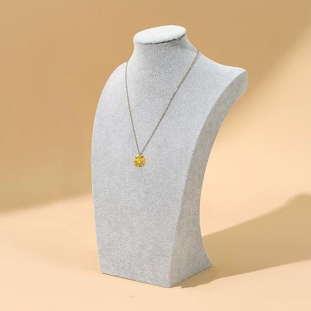 Velvet Cloth Jewelry Show Rack Human Shape Mannequin Bust Counter Display Prop Jewelry Show