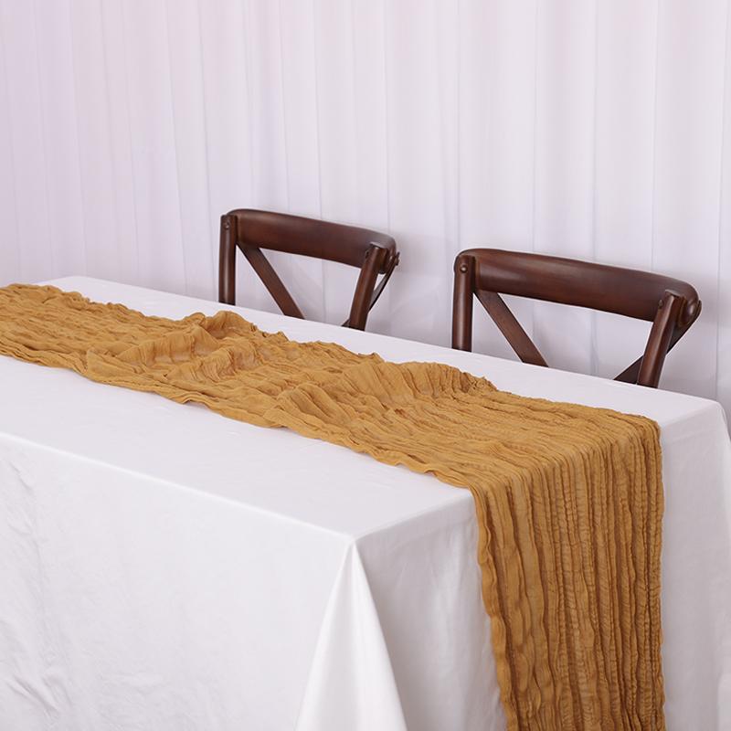 2 Pack Cheesecloth Table Runners Cheese Table Cloth Gauze Boho for Wedding Bridal Shower Baby Shower Party Table Decorations
