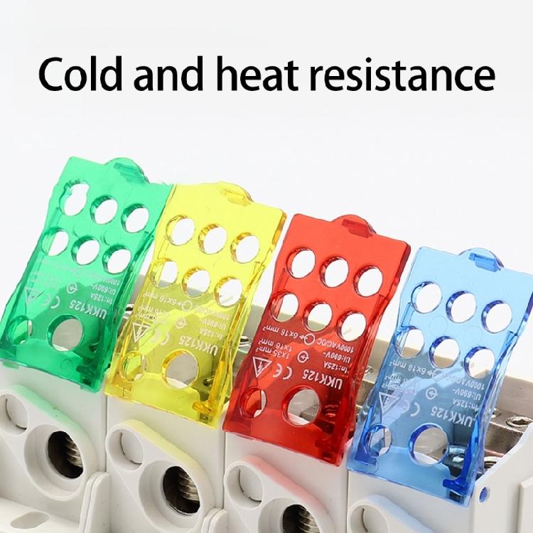 Multiple Output Electrical Enclosures DIN Rail 8 Terminals Port Brass Contacts Sturdy Plastic Housing Daily Use