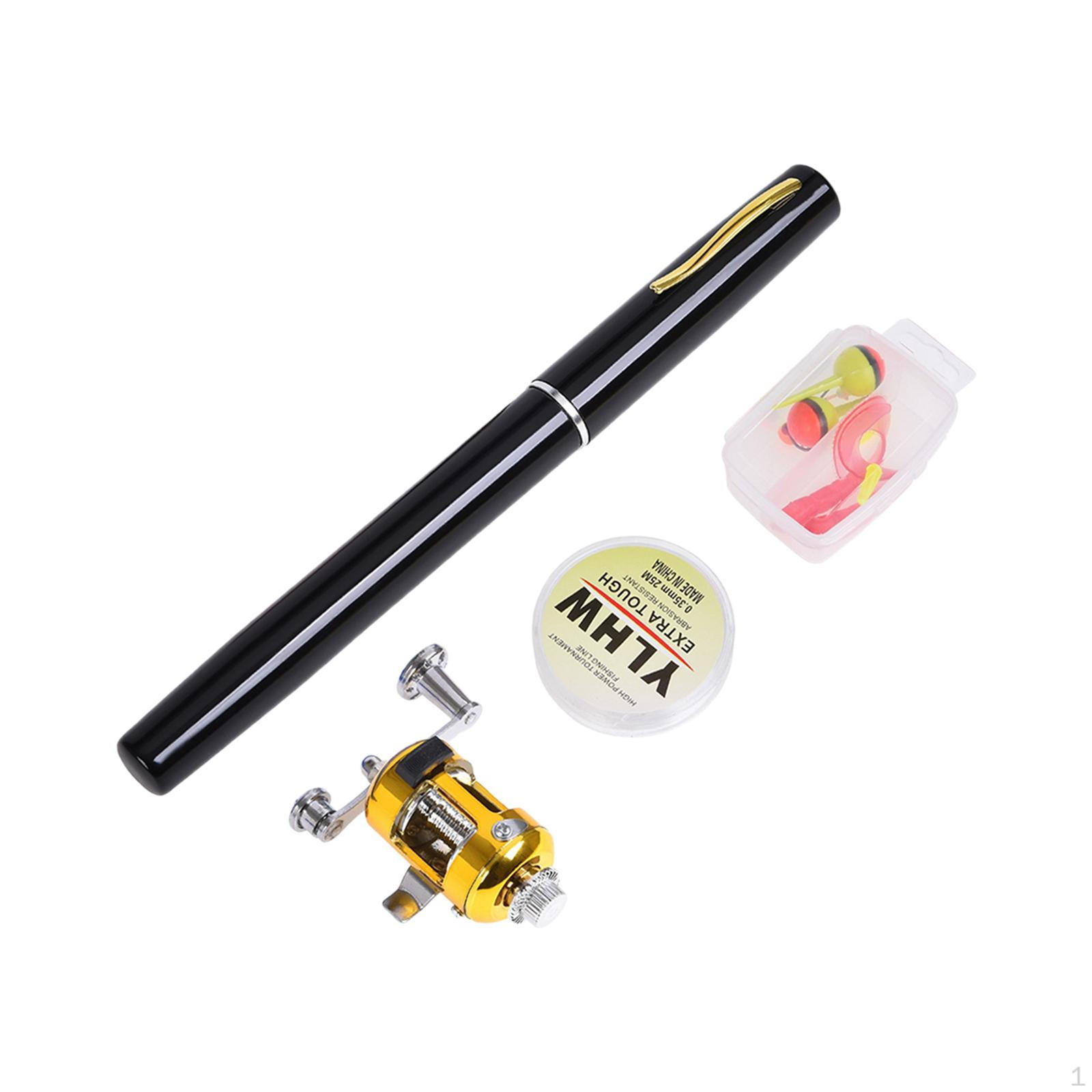 

Набор катушек для удочки, лески карманного размера, телескопические, прочные, компактные аксессуары, лед чёрный