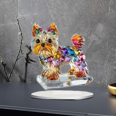 Cartello Acrilico Cucciolo Ornamento da Tavolo 2D con Base Decorazione da Tavolo Targa Decorativa per Caffè