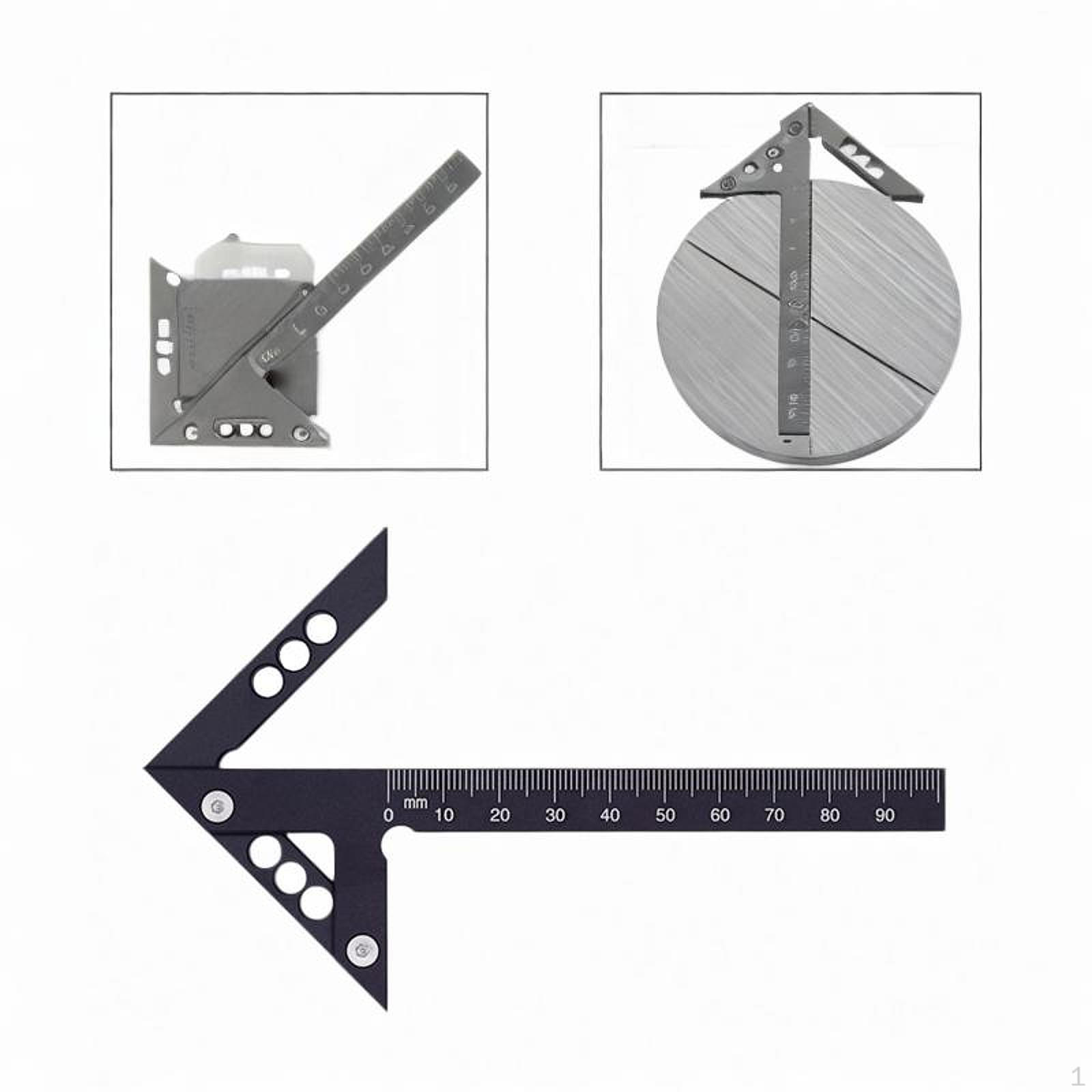 

Инструмент для поиска центра из алюминиевого сплава для деревообработки и машиностроения Metric System Black