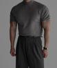 Baulopeulodeogteu Soft Mock Turtleneck Short Sleeve Knit [Gray]