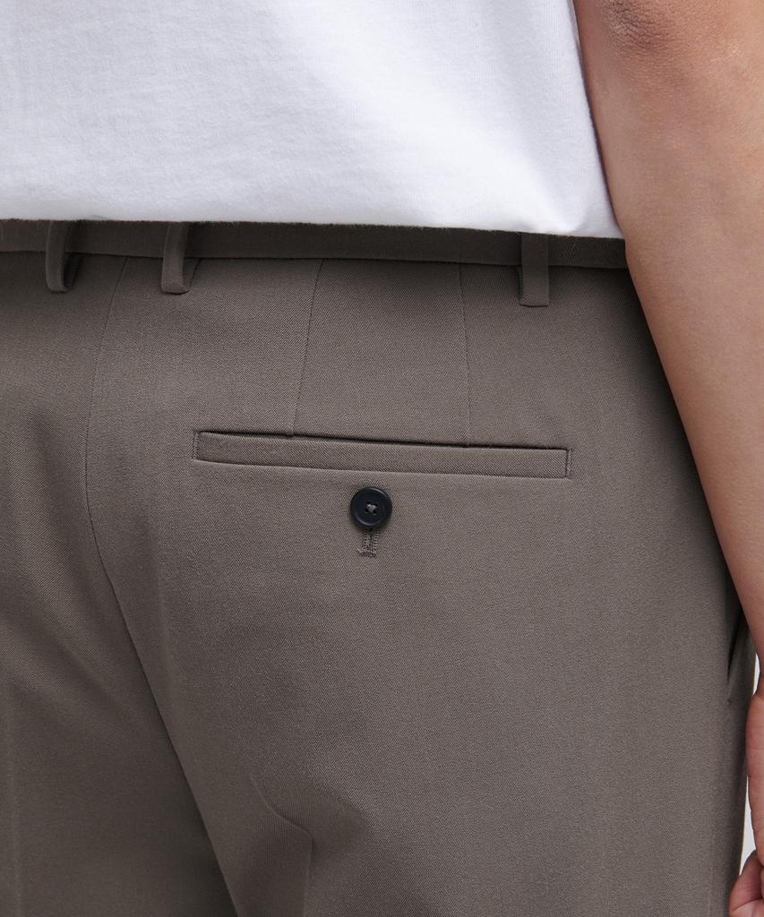 Musinsa Standard Tapered Hidden Elastic Waist Length Slacks [Dusty Beige]