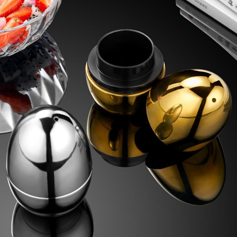 Creative Eggs Shaped Toothpick Case 304 Stainless Steel Toothpick Dispenser For Office Desk And Dining Table Kitchen Accessories
